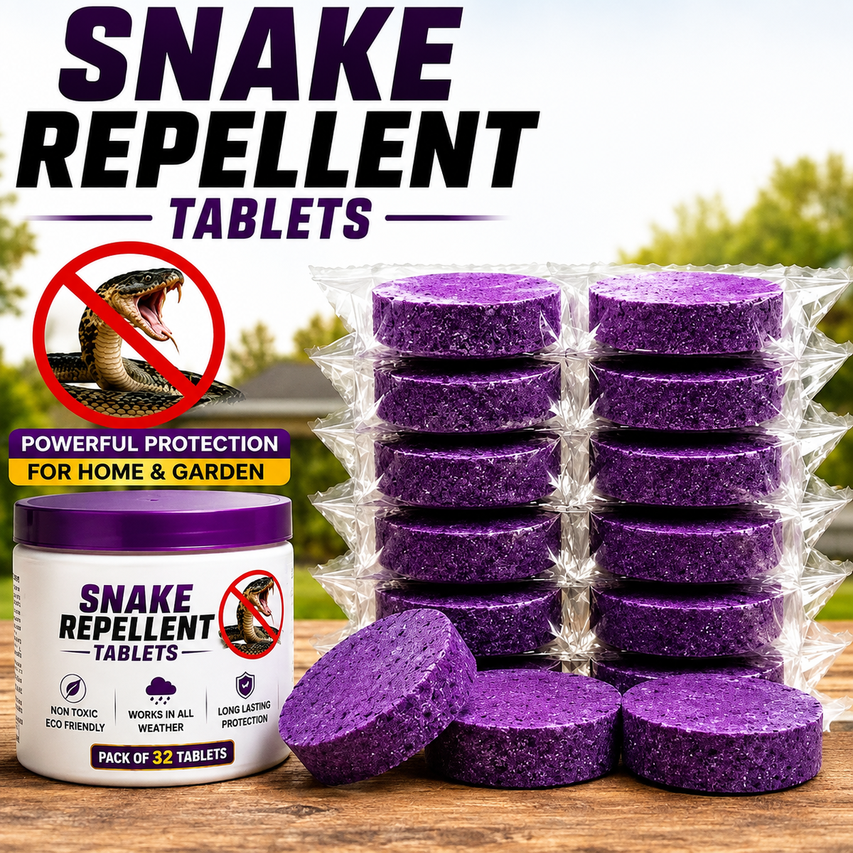 Snake Repellent Tablets – (Pack of 32)