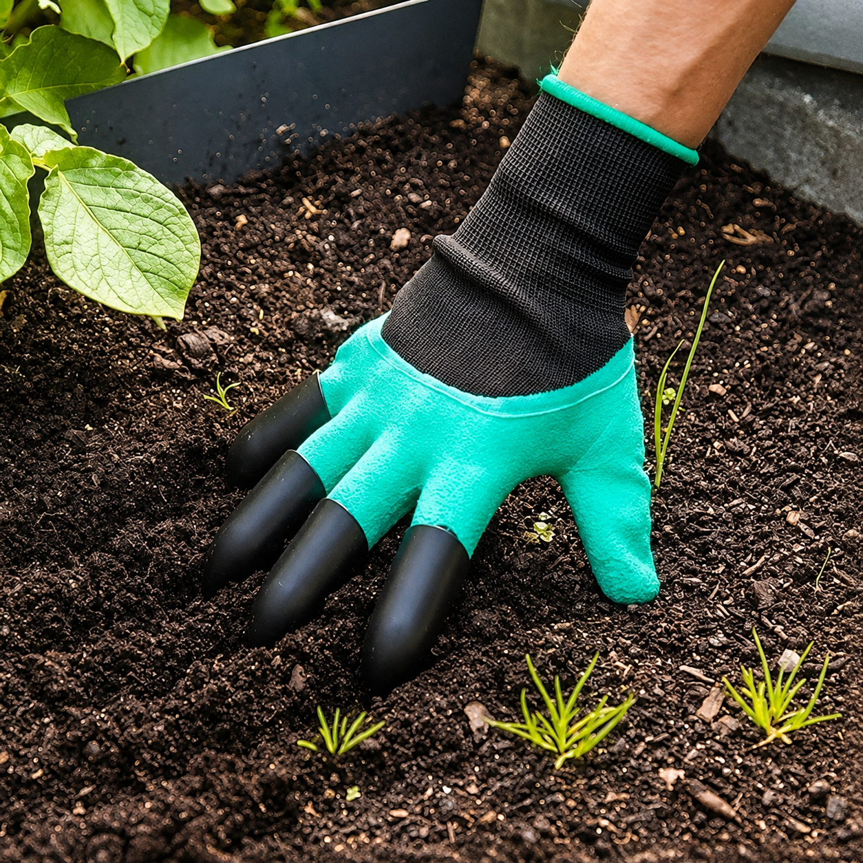 Garden Gloves with Claws for Digging & Planting